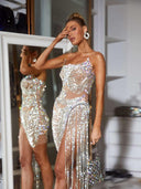 Zavira Strapless Statement Mini Dress