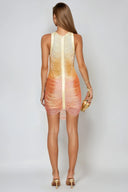 Zirelle Fringe Texture Detail Party Mini Dress