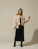 Camille Soft Button-Up Fleece Coat