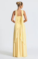 Valeria Strapless Asymmetric Maxi Dress